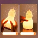 مصباح ليلي سيليكوني على شكل وحيد القرن، متغير الألوان - يعمل باللمس - Image 3