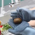 قفازات غسيل الأطباق السحرية المصنوعة من السيليكون - أداة تنظيف متعددة الوظائف - Image 6
