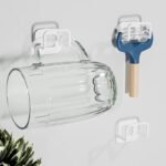 حامل إسفنج بلاستيكي موفر للمساحة - رف حائط لاصق - Image 5