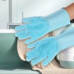 قفازات غسيل الأطباق السحرية المصنوعة من السيليكون - أداة تنظيف متعددة الوظائف - Image 4