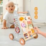 مشاية خشبية تعليمية للأطفال - عربة أنشطة مونتيسوري - Image 4