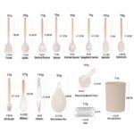 أدوات طهي من السيليكون المقاوم للحرارة بمقبض خشبي - Image 6