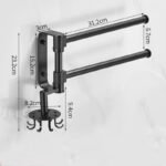 رف مناشف مطبخ عصري بقضبان دوارة