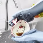 قفازات غسيل الأطباق السحرية المصنوعة من السيليكون - أداة تنظيف متعددة الوظائف - Image 3