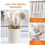 أدوات طهي من السيليكون المقاوم للحرارة بمقبض خشبي