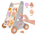 مشاية خشبية تعليمية للأطفال - عربة أنشطة مونتيسوري - Image 5