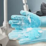 قفازات غسيل الأطباق السحرية المصنوعة من السيليكون - أداة تنظيف متعددة الوظائف - Image 5