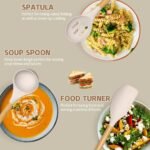 مجموعة أدوات طهي من السيليكون الآمن غذائياً – 33 قطعة بمقابض خشبية - Image 4