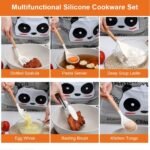 أدوات طهي من السيليكون المقاوم للحرارة بمقبض خشبي - Image 4