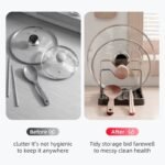 منظم متعدد الوظائف لأغطية القدور وملاعق الطعام - حامل قابل للطي - Image 2