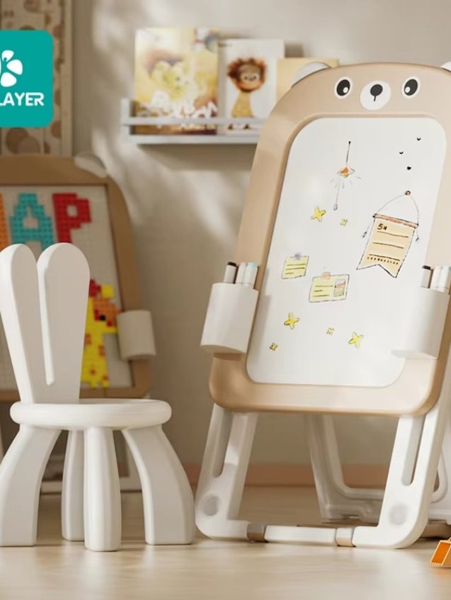Kids Dual-Use Drawing Easel – Magnetic Whiteboard – view 7