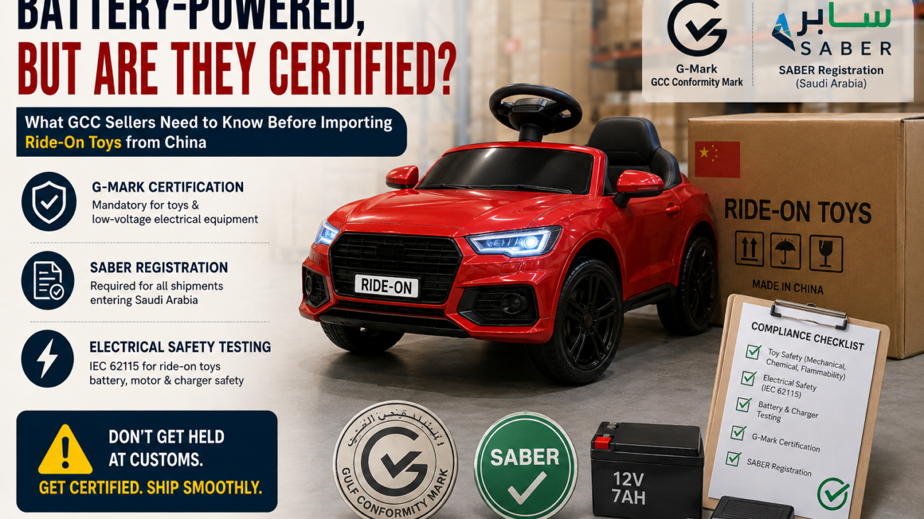 Battery-Powered, But Are They Certified? What GCC Sellers Need to Know Before Importing Ride-On Toys from China