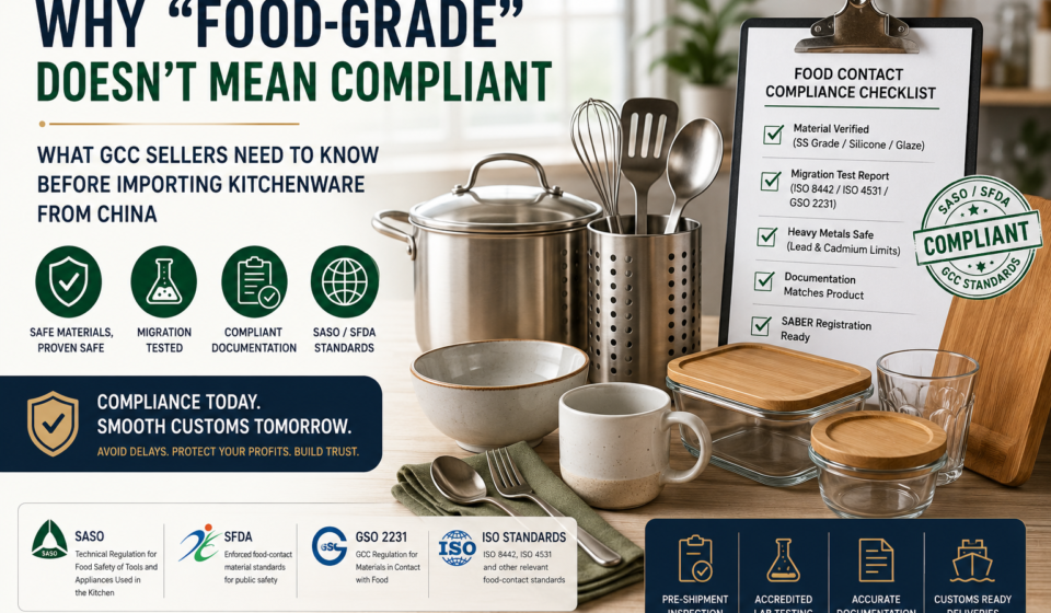 Why "Food-Grade" Doesn't Mean Compliant: What GCC Sellers Need to Know Before Importing Kitchenware from China
